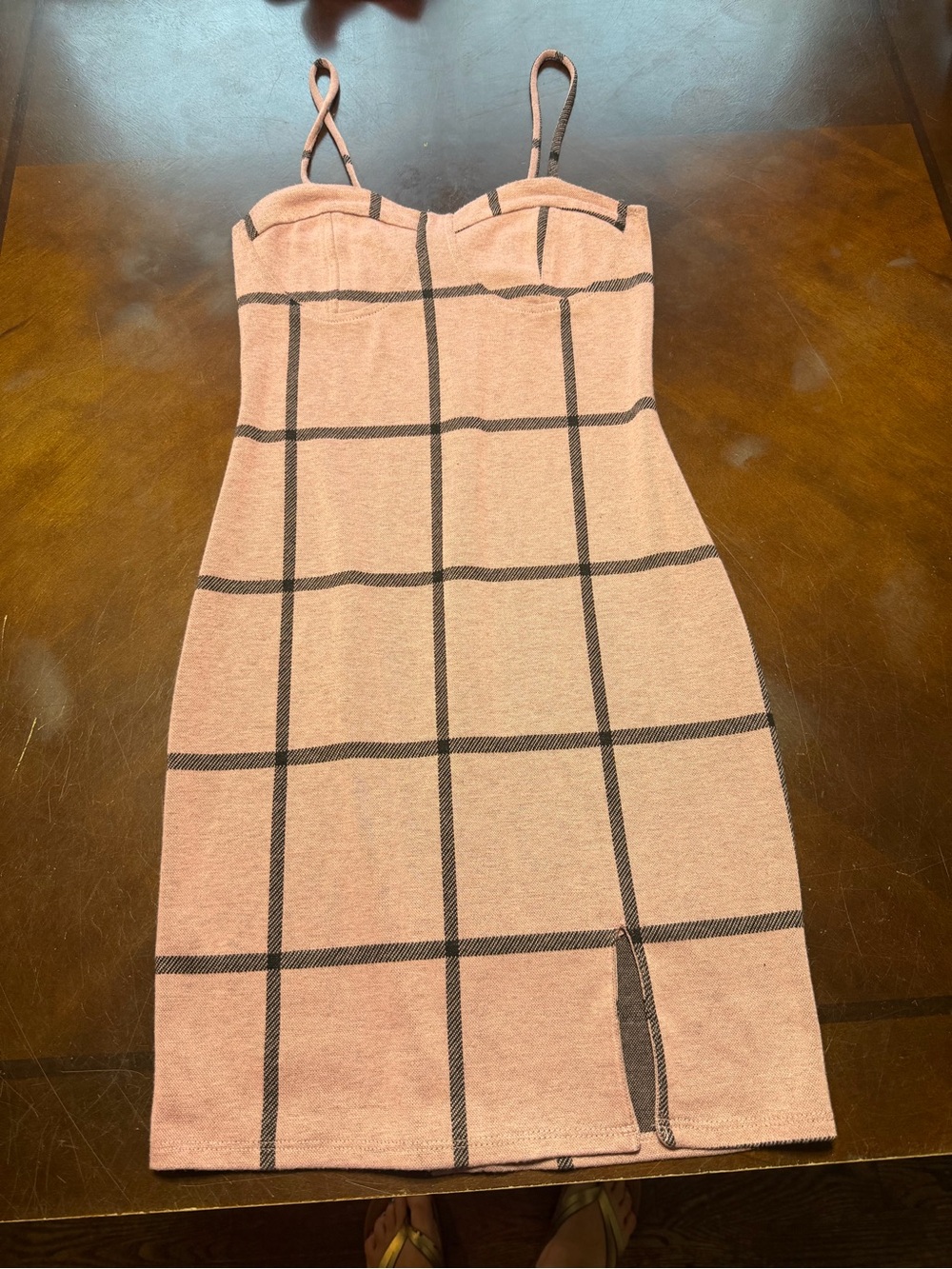 Rue21 Pink Plaid Spaghetti-Strap Mini Dress